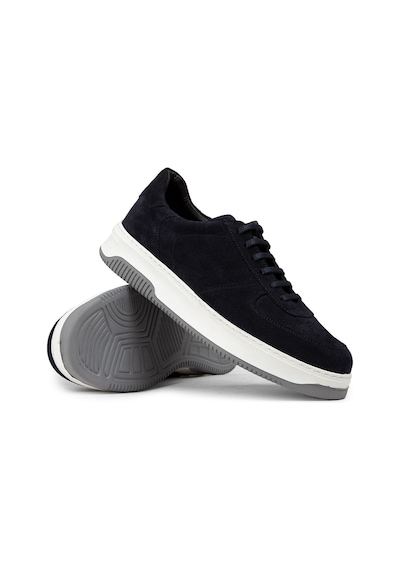 Deery Hakiki Süet Lacivert Erkek Sneaker Ayakkabı - 01965Mlcve03 Lacivert