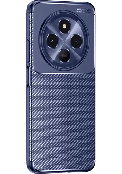 Newface Tecno Spark 30c Kılıf Auto Focus Karbon Kapak - Lacivert