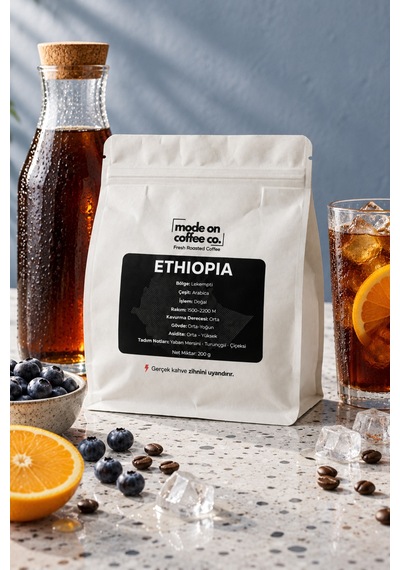 Etiyopya Lekempti Filtre Ve Espresso Kahve 200 Gr %100 Arabica Doğal Çekirdek