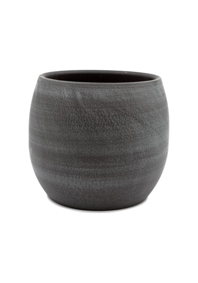 Esra Gri Seramik Saksı 19x16 cm
