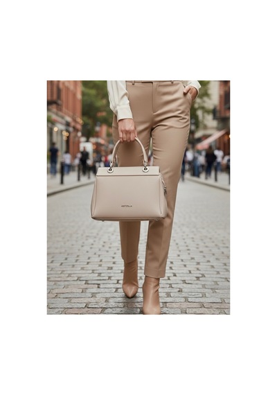 Just Polo Kadın Şık Ve Lüx El & Omuz Çantası Ebat 18 X 26 Cm Shopper Ekru 12666659