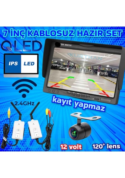 Txrx 7 İnç Ekran Kablosuz Kelebek Kamera 12 Volt Kayıt Yapmaz