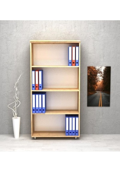 Kobiç Ofis Dosya Dolabı Raflı Suntalam Dolap 80x35x150cm Meşe Meşe