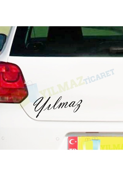 Kişiye Özel Isim Yazı Oto Sticker Motosiklet Araba Etiket 2 Adet