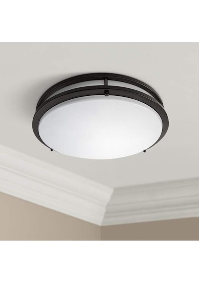 24 Watt, 4000k Soğuk Beyaz Işık Sıva Üstü Led Armatür, Modern Tavan Armatürü, Ledli Tavan Armatürü Siyah