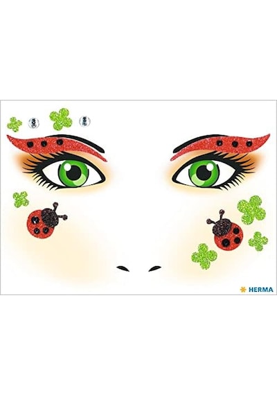 Face Art Yuz Susleme Etiket Ugurbocegi Açık Gri - Füme