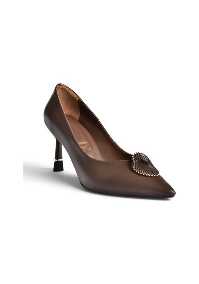 Fox Shoes Z308300909 Kahverengi İnce Topuklu Kadın Ayakkabı