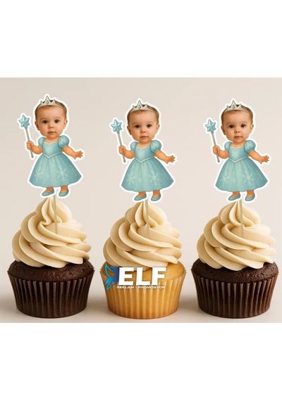 Prenses Kürdan Süs Cupcake Süs 10adet 0