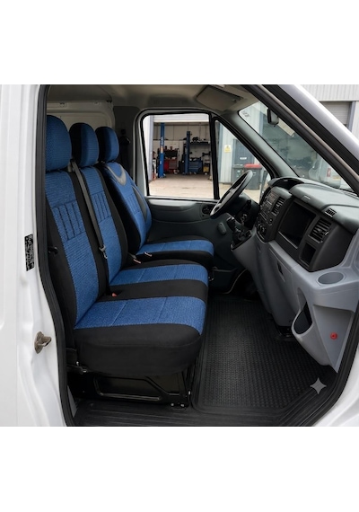 Iveco 35.10 Kamyonet 2+1 Koltuk Kılıfı Mavi-Siyah