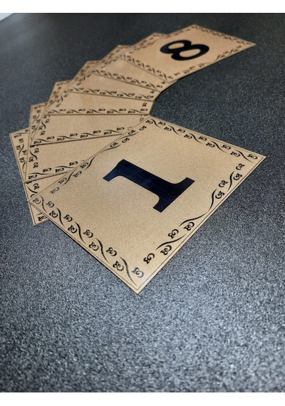 Kapı Numarası 10X12 Cm Yapışkanlı No 1'Den 8 E