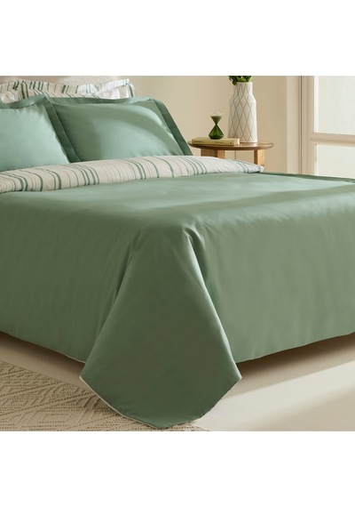 Karaca Home Cool Stripe Çift Kişilik Nevresim Takımı Yeşil