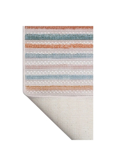 Sola Sn02 Çizgili Pastel İskandinav Oturma Odası Halısı Çok Renkli