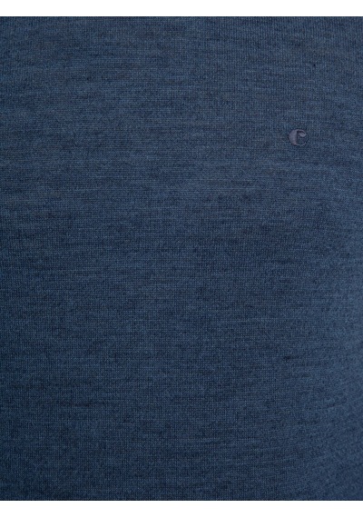 Cacharel İndigo Slim Fit Yarım Balıkçı Basic Triko Kazak Mavi