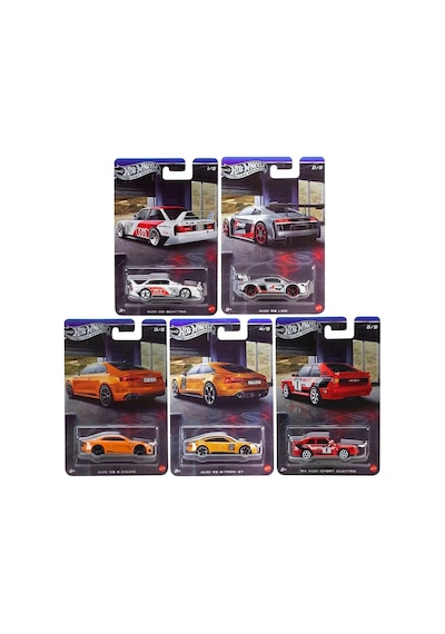 Hot Wheels Silver Series Audi 5'li Set 90 Quattro R8 Rs5 E-tron Gt Sport Quattro Kırmızı