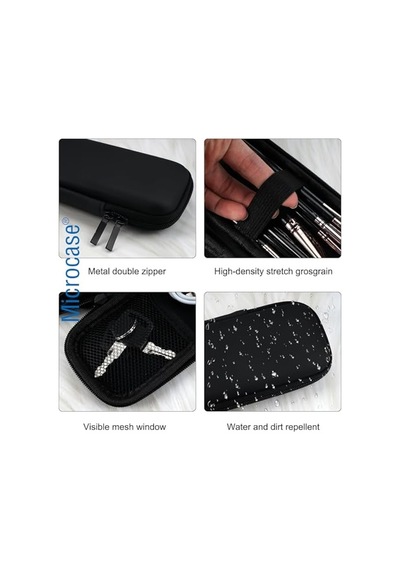 Microcase Dokunmatik Kalem Pencil Kalemlik Fırça Set Kulaklık Kablo Organizer Kılıfı 21x9cm Al5356 Diğer
