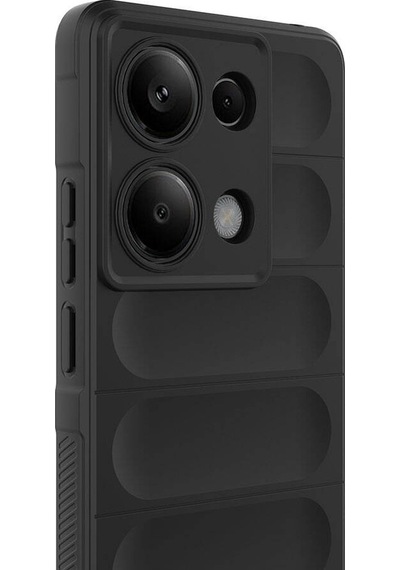 Noktaks - Xiaomi Uyumlu Xiaomi Redmi Note 13 Pro 4g - Kılıf Esnek Tpu Oyuklu Arka Yüzey Tasarımlı Etnik Silikon Kapak - Kırmızı