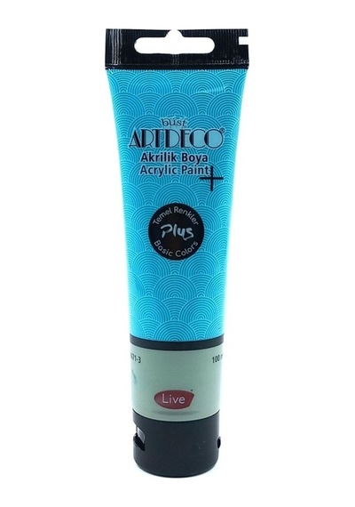 Plus Akrilik Boya 100ml Tüp Turkuaz Yeşil 457 A