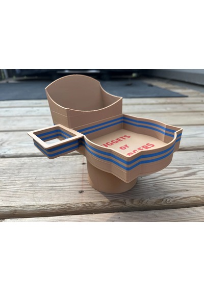 3d Baskı Fast Food Temalı Atıştırmalık Sunum Kabı Bardaklık Uyumlu Patates Nugget Bölmeli Tepsi Araç İçi