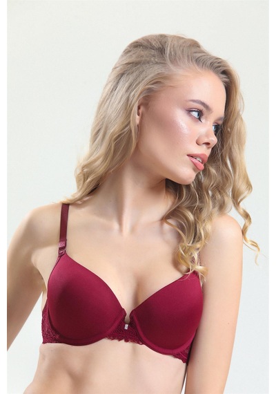 Magic Form 4520 Kadın Destekli Dantelli Sütyen-bordo Bordo