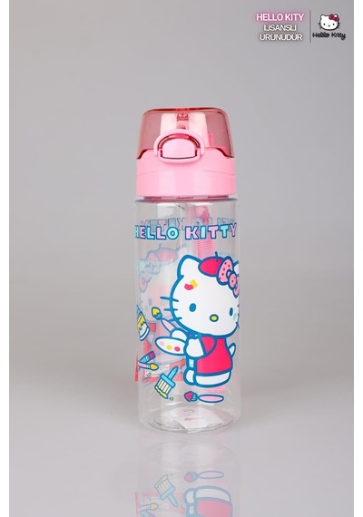 Hello Kitty Lisanslı Tritan Matara, 500 Ml, Pembe Çok Renkli
