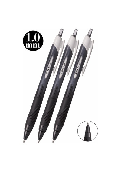Siyah Jel Uçlu Pilot Kalem 3 Adet Uniball Jetstream Sxn-150s 1.0 Mm Basmalı Pilot Kalem Roller Uçlu Likit Mürekkepli