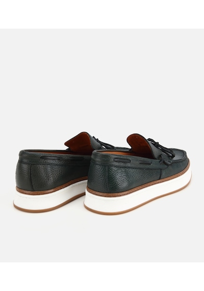 Hotiç Erkek Deri Haki Bağcık Detaylı Günlük Loafer 02ayh319390a860 02ayh319390a860