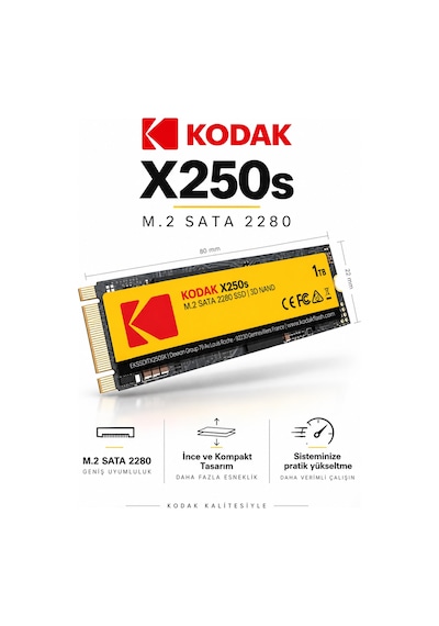 X250s 1tb M.2 Sata 2280 Ssd 520 Mb/s Okuma 500 Mb/s Yazma Hızlı Ssd