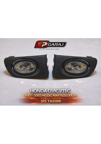 Honda Civic Vtec 2001-2003 Makyajsız Kasa Sis Far Takımı Tesisatsız
