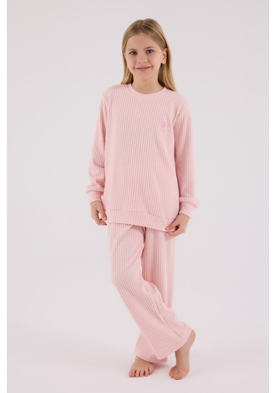 U.S. Polo Assn. U.s. Polo Assn Kız Çocuk Pembe Eşofman Takımı Us2328-c-v2 Pembe