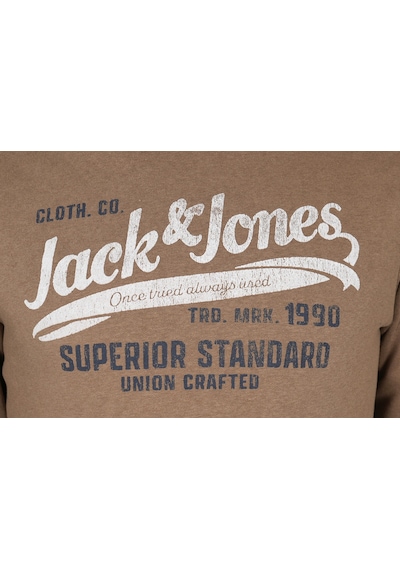 Jack & Jones Erkek Sweatshırt 12226943-otter 12226943-otter Kahverengi Kahverengi