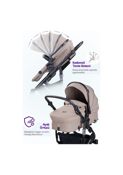 Prego Range Pro Portbebeli i-Size Sertifikalı Travel Bebek Arabası - UPF 50+ UV Korumalı