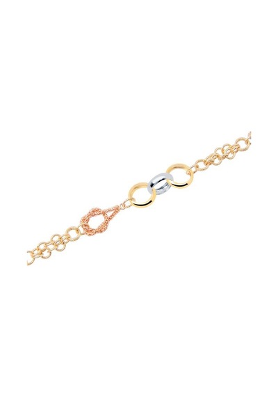 Gülaylar - Altın 14 Ayar Hollow Bileklik N11.16115 Sarı Altın