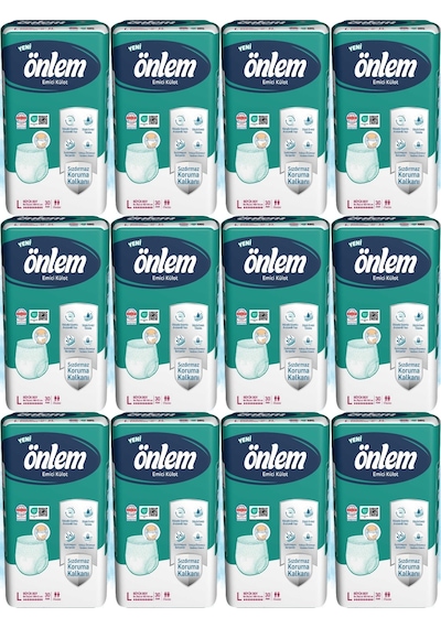 Önlem Emici Külot Yetişkin Hasta Bezi L - Large - Büyük 360 Adet L