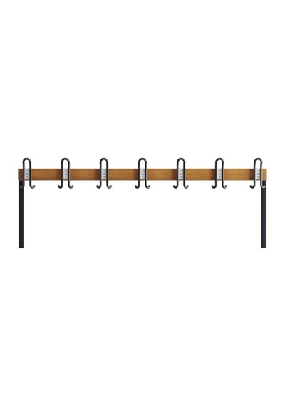 Ayakkabılıksız 4 Ayaklı Tek Taraflı Bank, 7 Adet Kanca, 150x43x170 Cm, Vestiyer Bankı, Spor Bankı