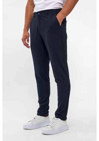 Süvari Lacivert Slim Düz Jogger Pantolon