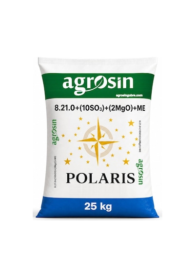 Agrosin Polaris 8.21.0+(2MgO)+(10SO3)+ME Organomineral Granül Gübre 25 kg