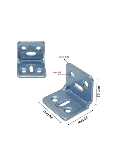 10 Adet L Demir Gönye Köşebent, 30x25x25mm -