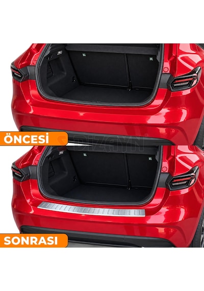 S-dizayn Renault Clio 6 Krom Arka Tampon Eşiği Mat Krom 2025 Üzeri A+ Kalite