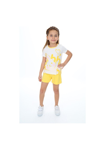 Toontoy Kids Toontoy Kız Çocuk Garnili Tavşan Baskılı Şortlu Takım Koyu Sarı Toontoy Kids Toontoy Kız Çocuk Garnili Tavşan Baskılı Şortlu Takım Koyu Sarı