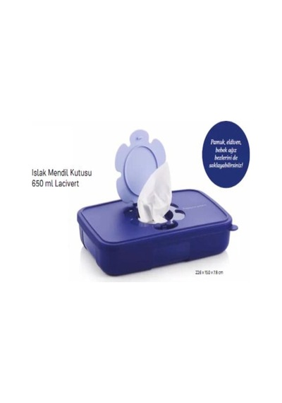 Tupperware Islak Mendil Kutusu Lacivert 650 Ml Esc Çok Renkli