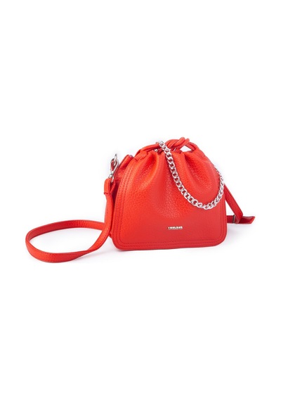 Nas Bag Kadın Zincirli Büzmeli Çıtçıtlı Omuz Ve Çapraz Çanta Kırmızı