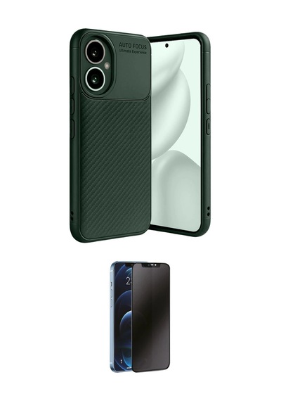 Cep Huawei Uyumlu Honor 400 Kılıf Eksen Form Prime İkili Koruma Seti Najmaddin Siyah