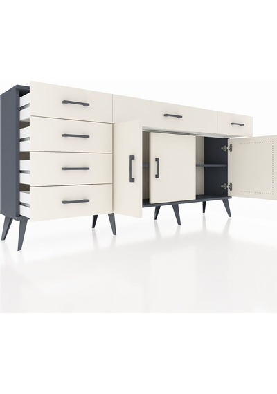 Arges Konsol 2 Raflı 6 Çekmeceli 3 Kapaklı 176x30x83 Antrasit-aytaşı/aytaşı Aytaşı/aytaşı Arges Konsol 2 Raflı 6 Çekmeceli 3 Kapaklı 176x30x83 Antrasit-aytaşı/aytaşı Aytaşı/aytaşı