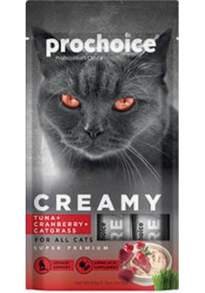 Creamy Ton Balıklı Kızılcıklı Ve Kedi Otlu Sıvı Kedi Ödül Maması 4x15 Gr