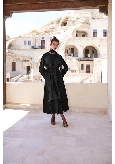 Misswhence Patchwork Elbise 40825 Siyah