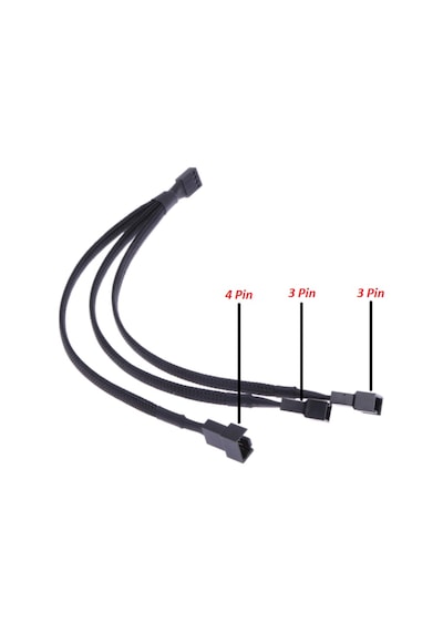 Fan Çoklayıcı Y Pwm Kablosu Splitter 4 Pin Switch 3 Pin 3