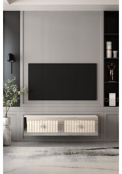 120dhdtda4btg Lina Lazer Pleksi Desenli Duvara Monte Tv Sehpası Beyaz-traverten-gümüş 120dhdtda4btg Lina Lazer Pleksi Desenli Duvara Monte Tv Sehpası Beyaz-traverten-gümüş