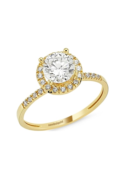 Sarı Altın Tektaş Yüzük 1.00 Karat 399604284