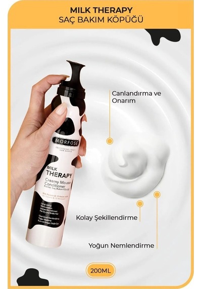 Milk Therapy Kremsi Saç Bakım Köpük 200 Ml - Besleyici Koruyucu - Mrfs