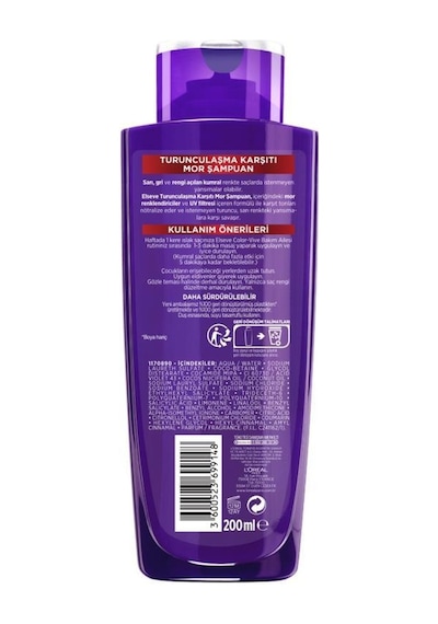 L'Oreal Paris Elseve Mor Şampuan 2 x 200 ML